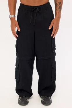 Husk Zip Off Cargo Pant Black