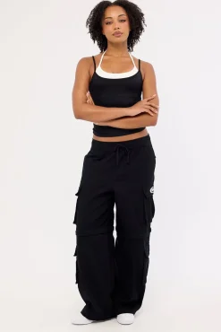 Husk Zip Off Cargo Pant Black