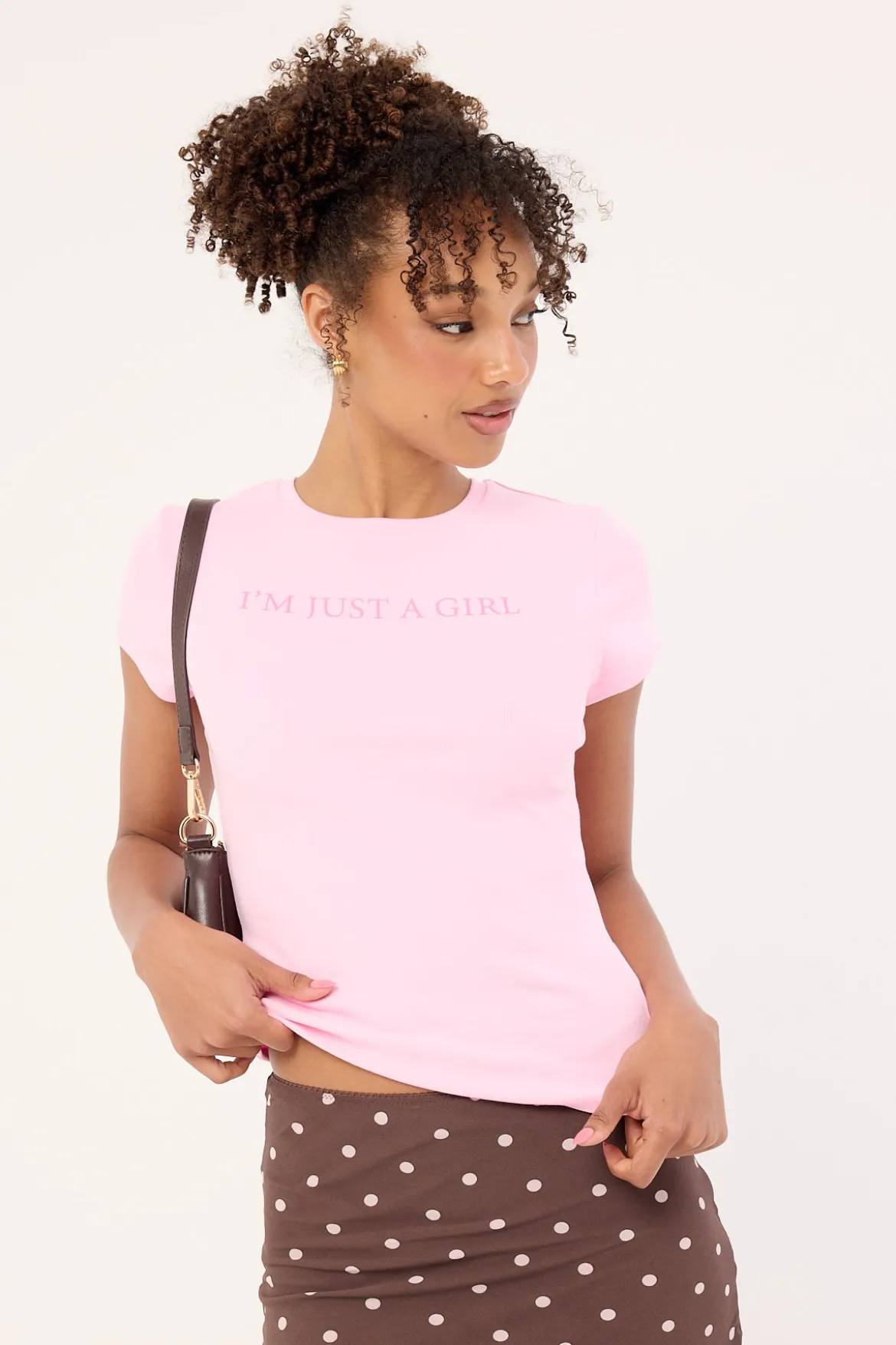 I'm Just A Girl Baby Tee Pink