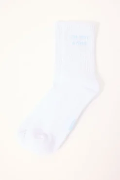 I'm Just A Girl Sock White