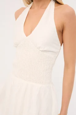 Immy Halter Mini Dress White