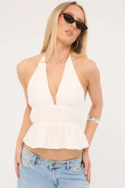 Immy Halter Top White