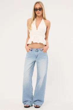 Immy Halter Top White