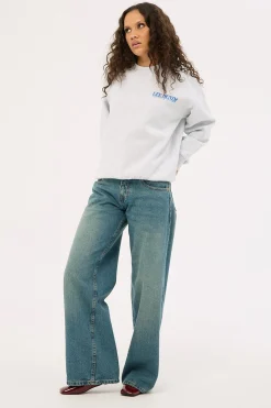 Independent Baggy Sweat White Marle