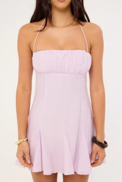 Indi Godet Mini Dress Lilac