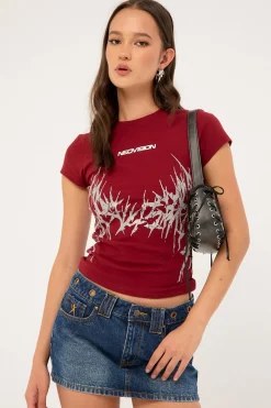 Infernal Baby Tee Burgundy
