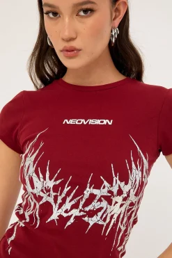 Infernal Baby Tee Burgundy