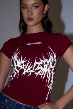 Infernal Baby Tee Burgundy