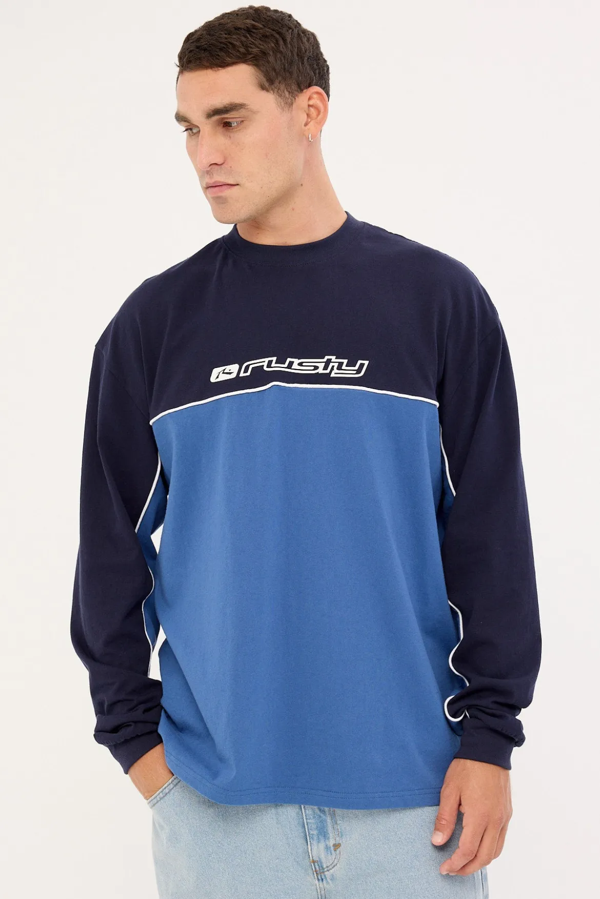 Infinity Oversized Long Sleeve Tee Atlantic Blue