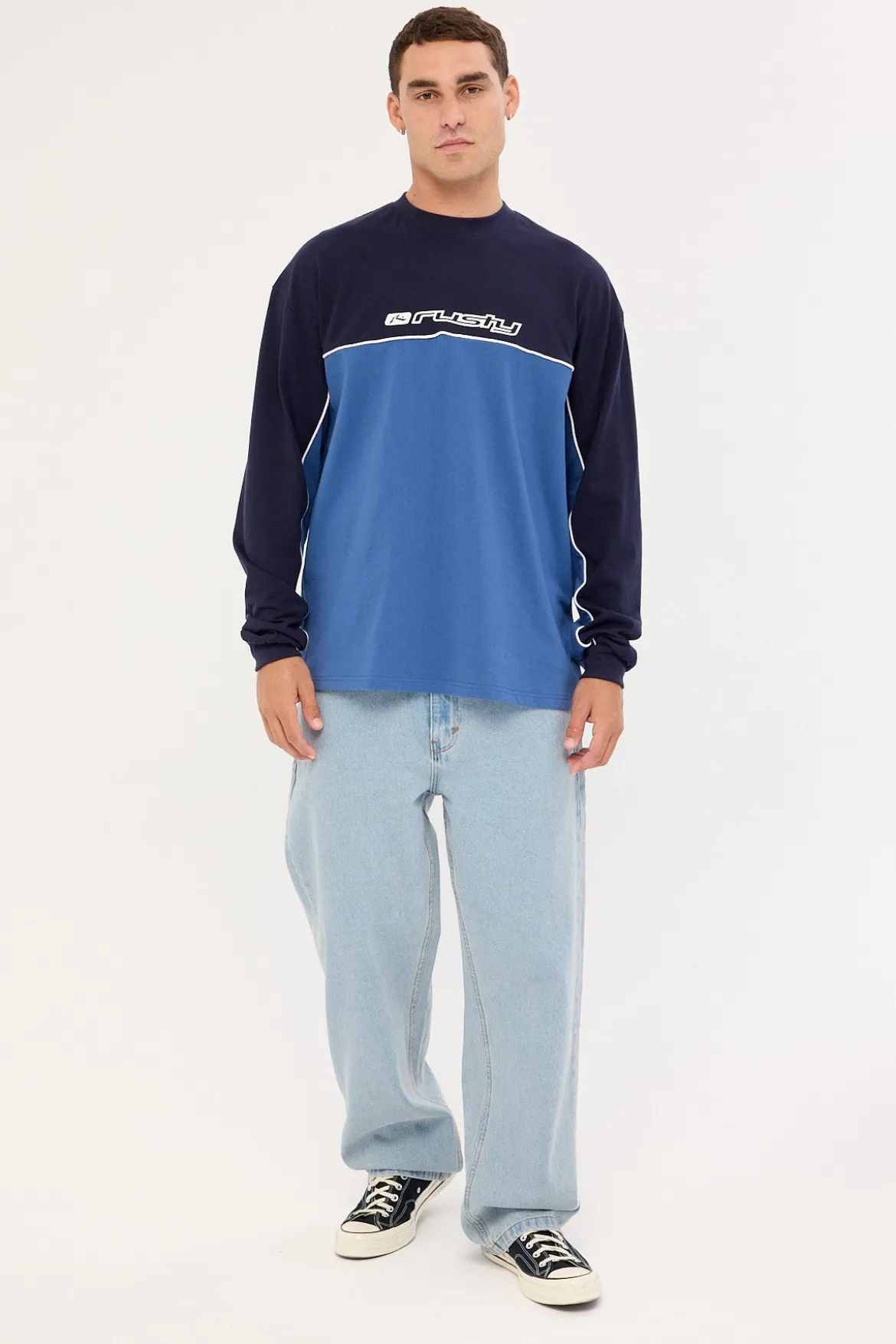 Infinity Oversized Long Sleeve Tee Atlantic Blue