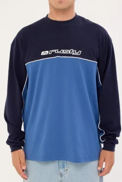 Infinity Oversized Long Sleeve Tee Atlantic Blue