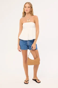 Ingrid Strapless Top White