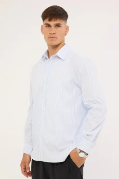 Initial Long Sleeve Shirt Blue Stripe