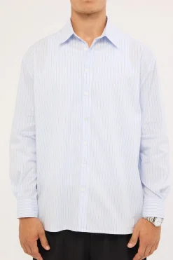 Initial Long Sleeve Shirt Blue Stripe