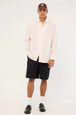 Initial Long Sleeve Shirt Pink Stripe