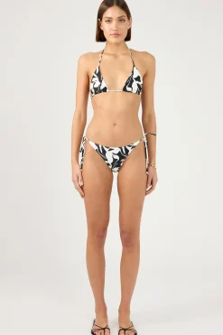 Ink Slice Bikini Bottom Black Print