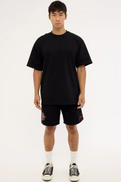 Inked Elastic Waist Short Black