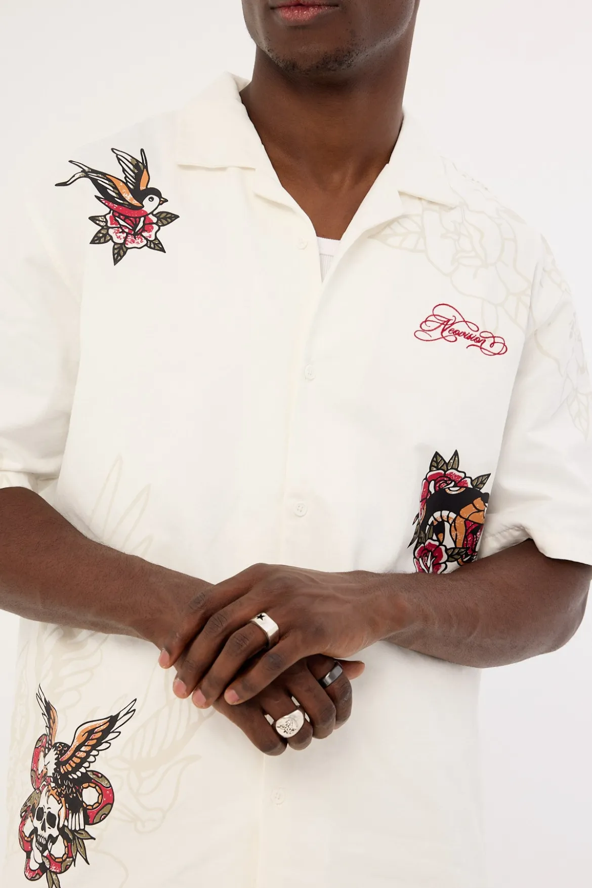 Inked Resort Shirt White