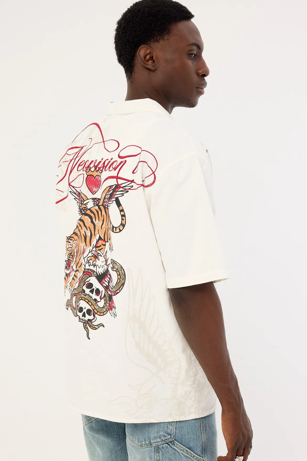 Inked Resort Shirt White