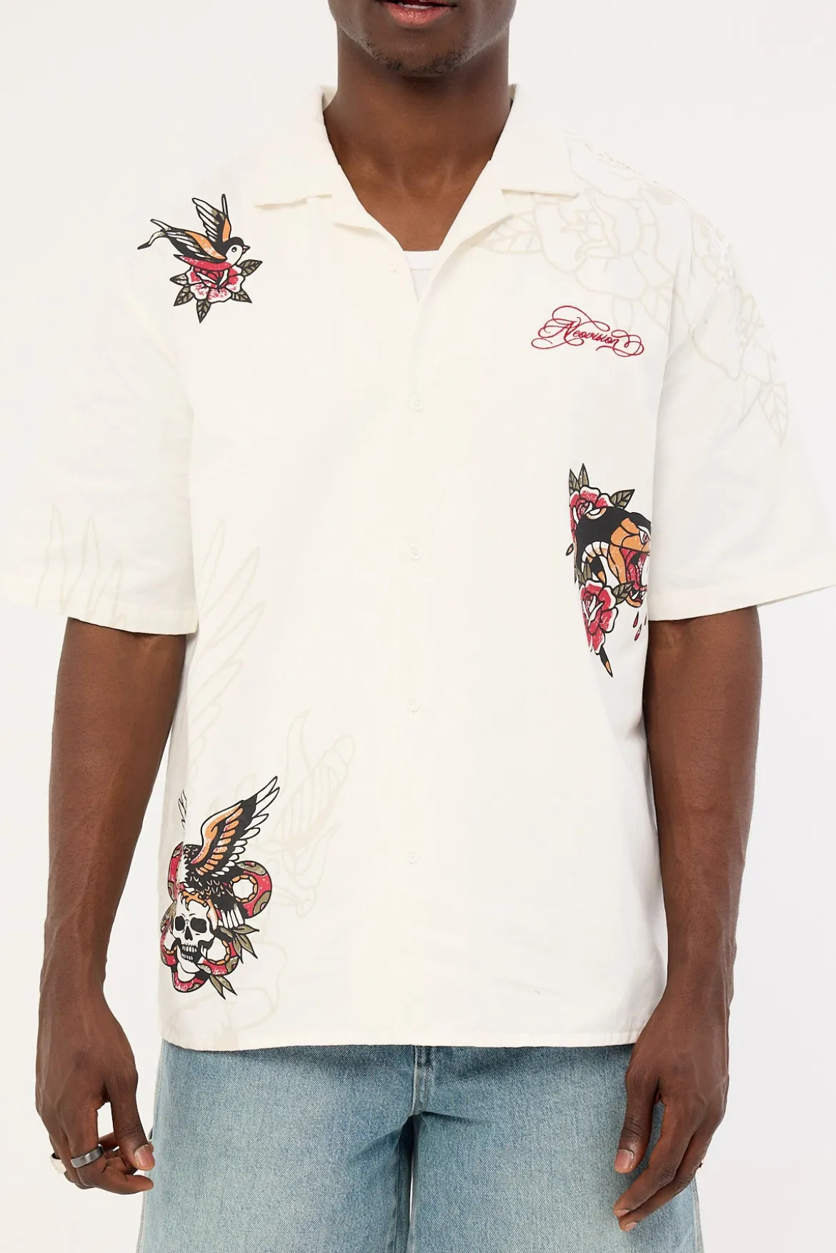 Inked Resort Shirt White