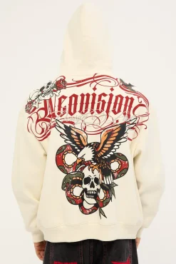 Inked Street Hoodie Ecru