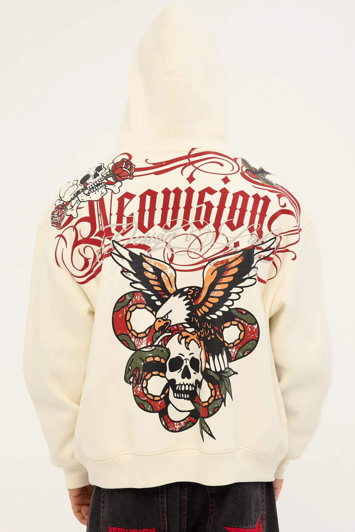 Inked Street Hoodie Ecru
