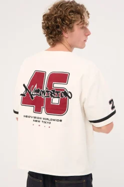 Innings Baseball Oversize Cropped Shirt Off White