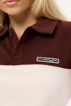 Insert Dad Joke Baby Polo Tee Cream/Choc