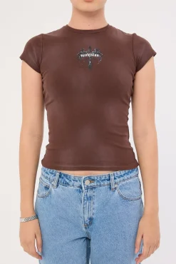 Insignia Baby Tee Washed Brown