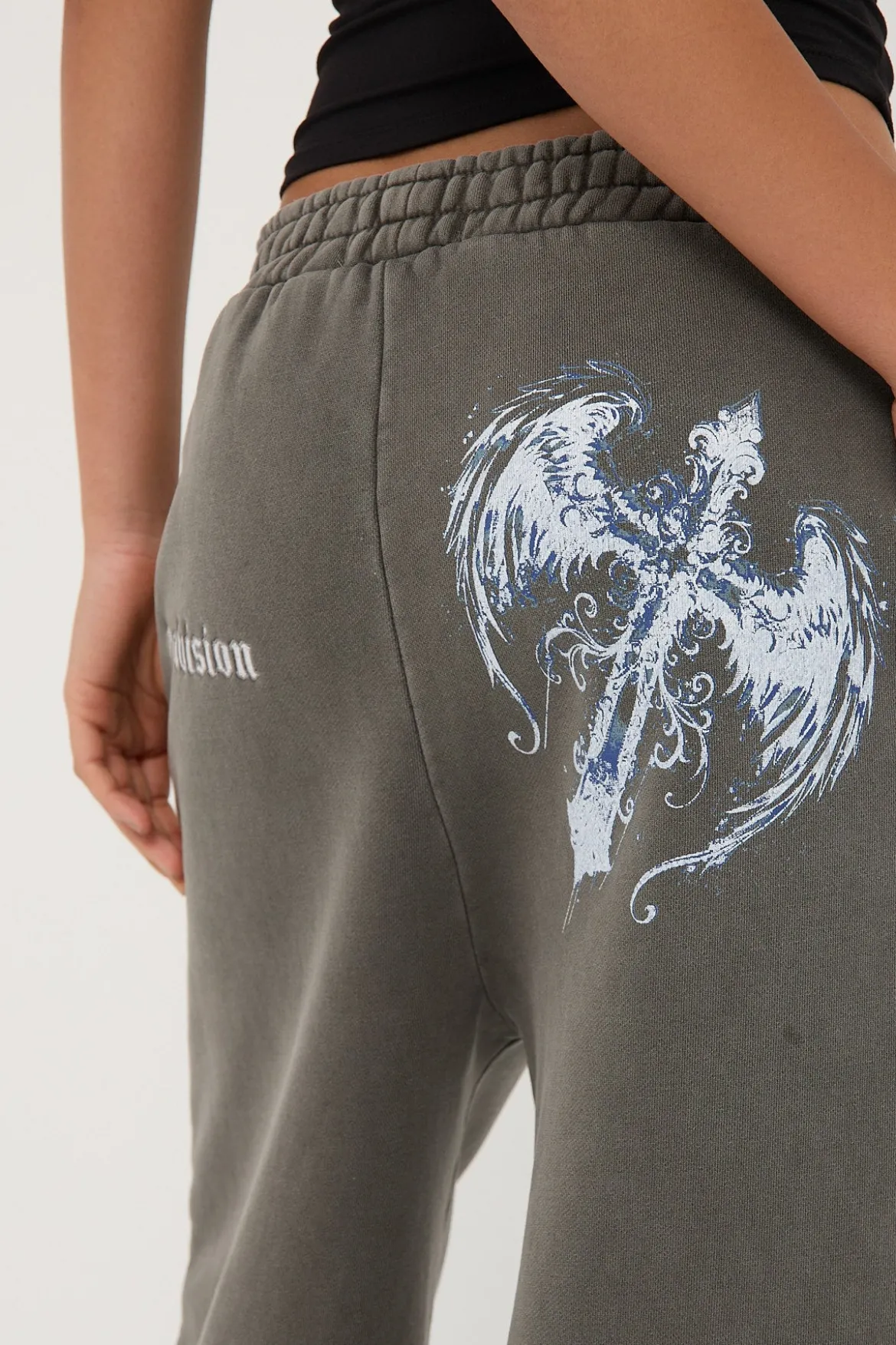 Insignia Cross Straight Leg Sweatpant Washed Grey