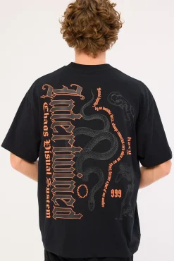 Intertwined Street Tee Anthracite Black