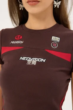 Interval Baby Tee Brown/Red
