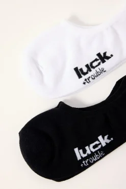 Invisible Sock 2 Pack White and Black