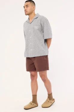 Island Linen Short Dark Brown