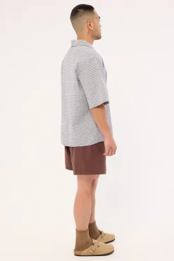 Island Linen Short Dark Brown