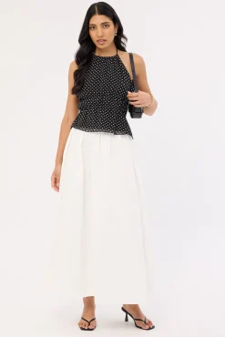 Isley Maxi Skirt White