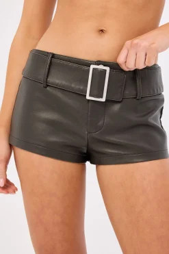 Ismay Pu Buckle Short Black
