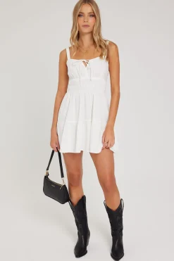 Isola Cotton Mini Dress White