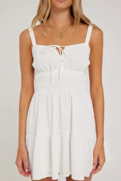 Isola Cotton Mini Dress White