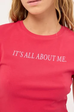 It's All About Me Baby Tee Rasberry