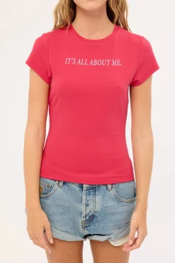 It's All About Me Baby Tee Rasberry