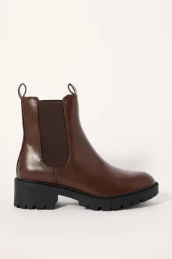 Jace Chelsea Combat Boot Chocolate Brown