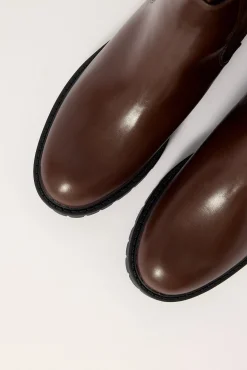 Jace Chelsea Combat Boot Chocolate Brown