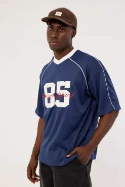 Jackson V-Neck Jersey Navy