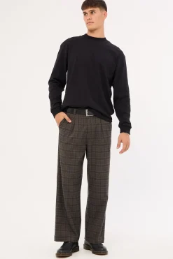 Jacob Plaid Pant Black