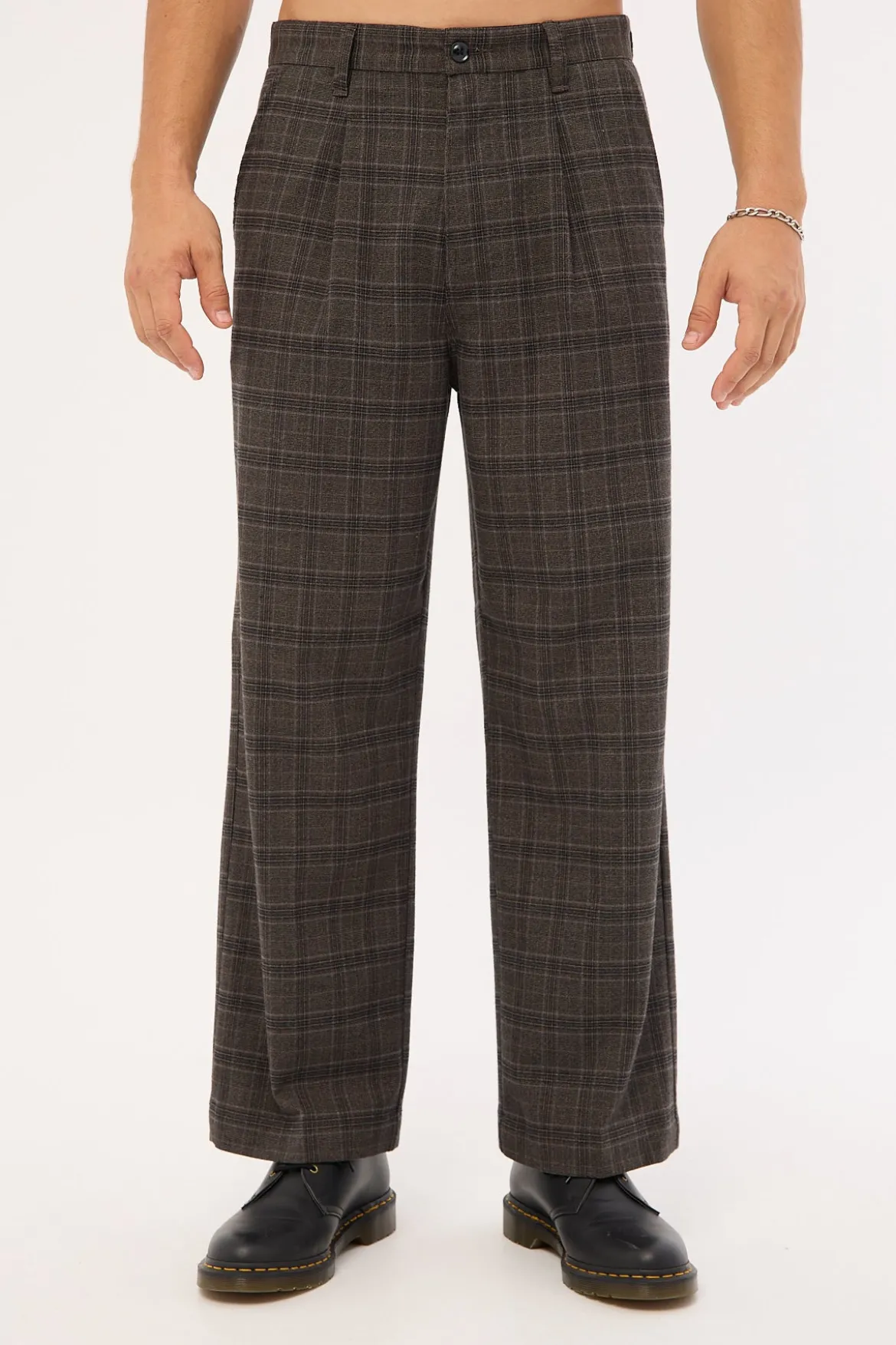Jacob Plaid Pant Black