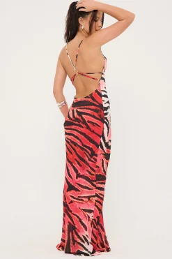 Jane Maxi Dress Pink Tiger