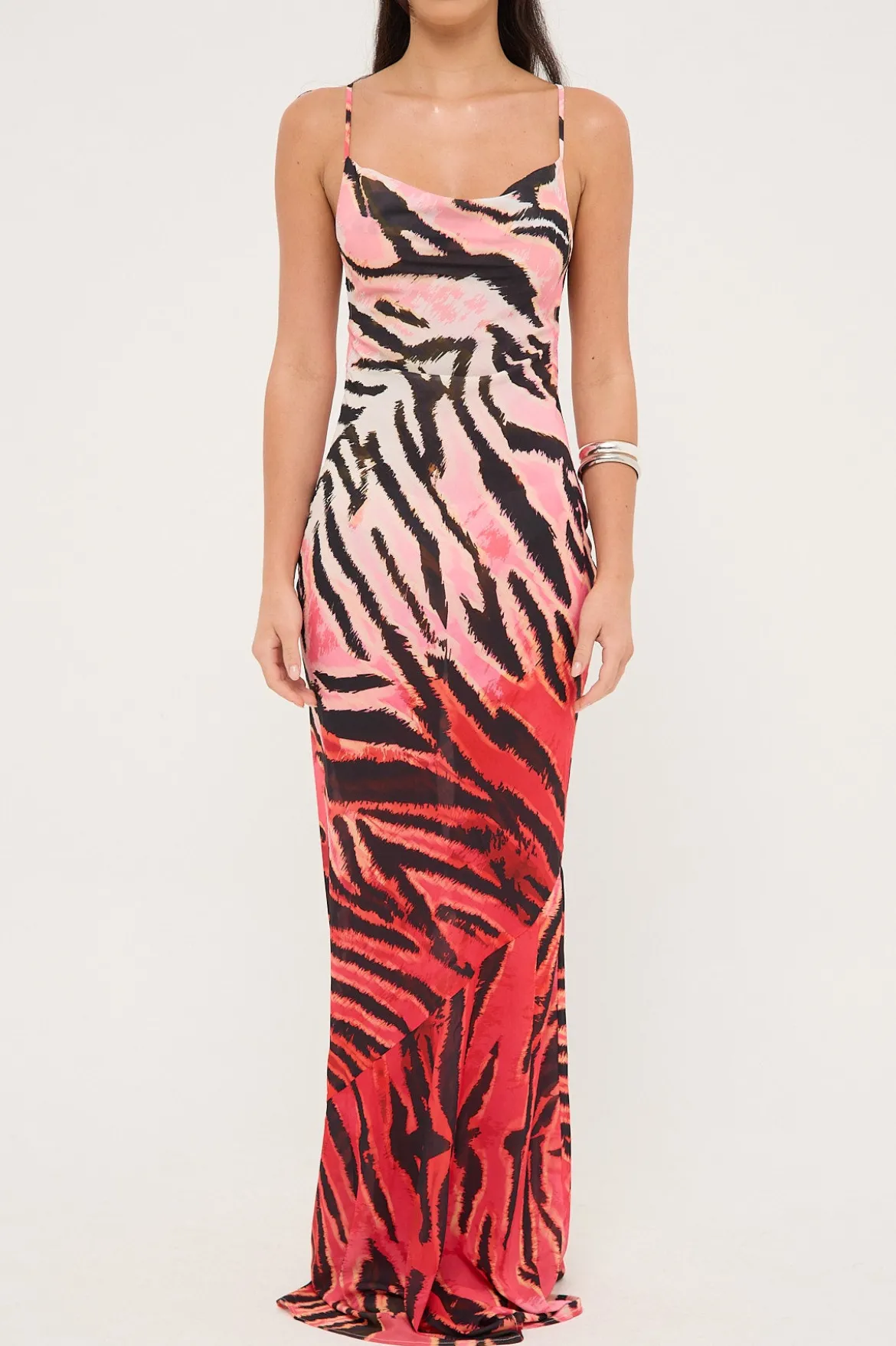 Jane Maxi Dress Pink Tiger