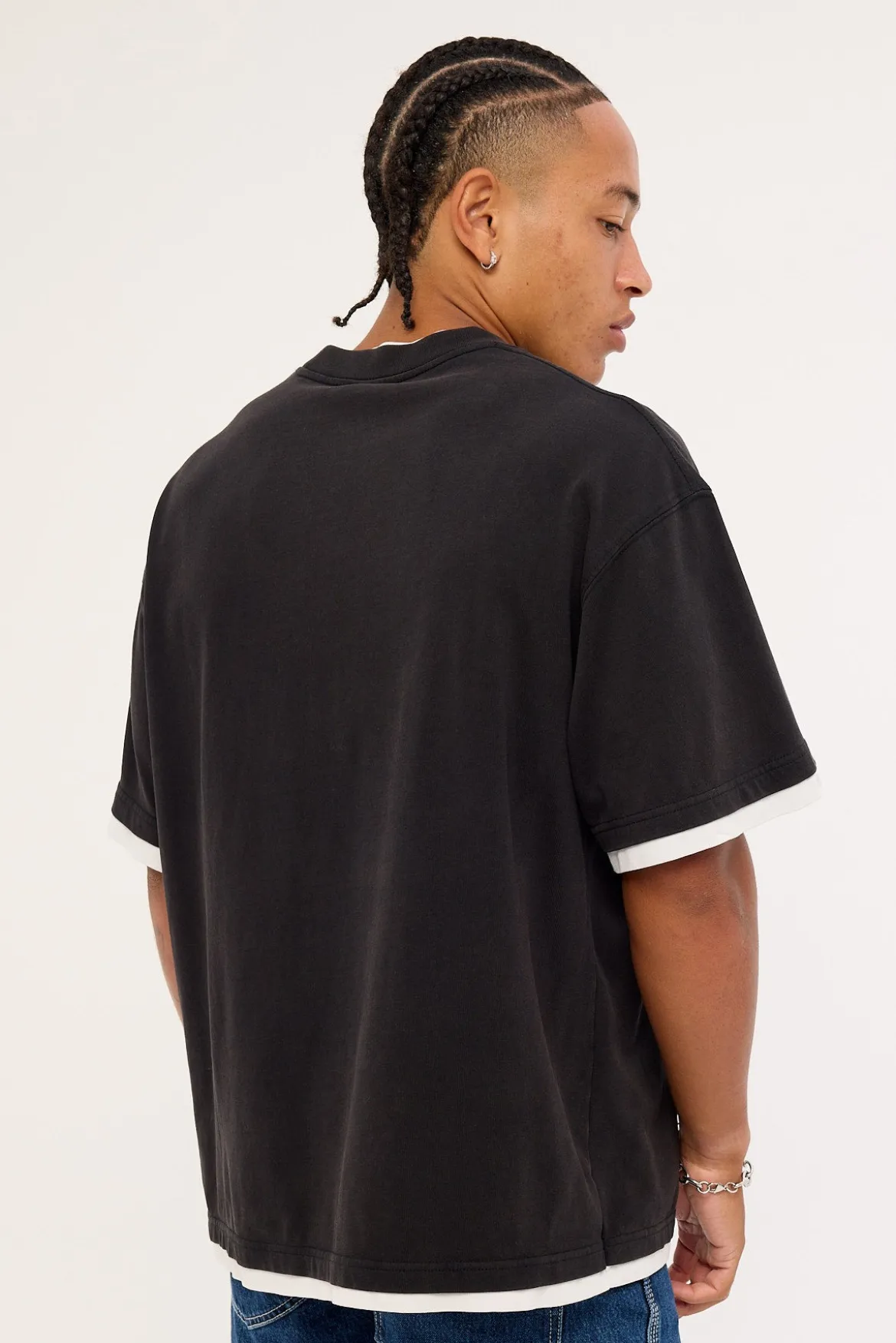 Jaws Oversize Tee Washed Black