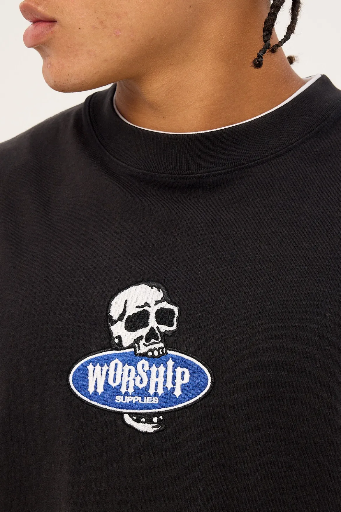 Jaws Oversize Tee Washed Black
